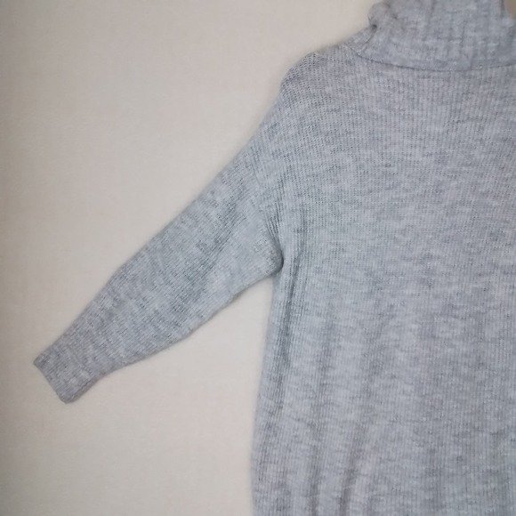 EXPRESS Acrylic Mini Turtleneck Sweater Dress‎ Size XSmall in Grey Heather - Picture 12 of 16